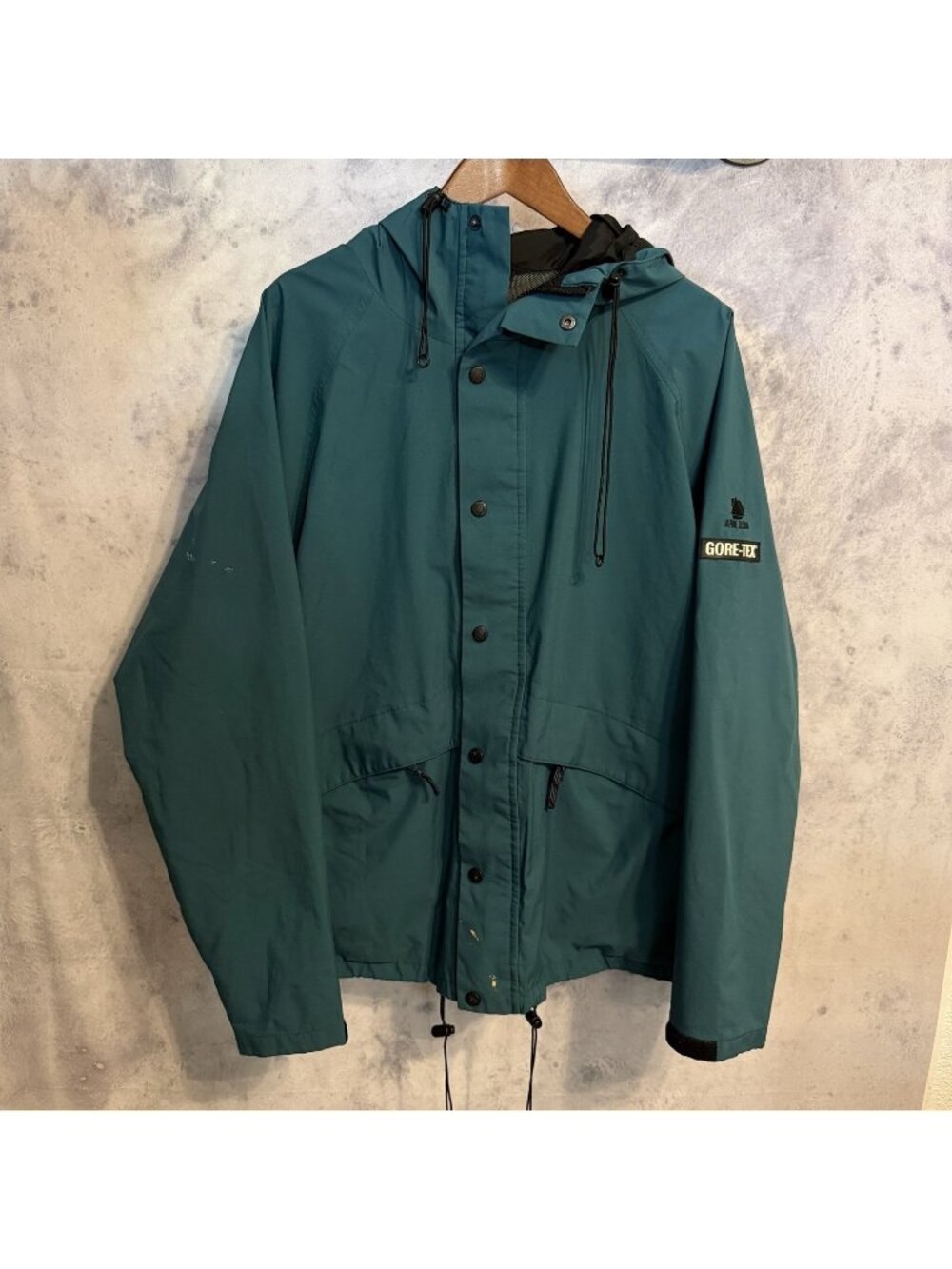 Alpine Design Gore-tex Jacket Mens Large L Green Full Zip Outdoor Rain